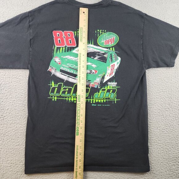 Dale Earnhardt Jr Shirt Men's Large Amp Mountain Dew Double Sided NASCAR Racing - Picture 7 of 8